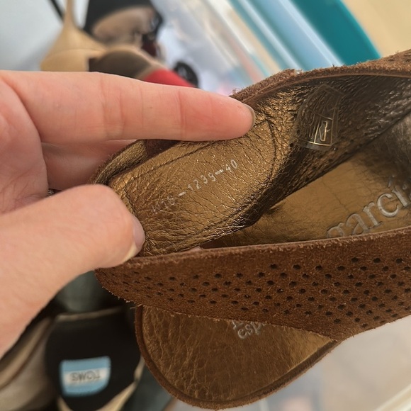 Pedro Garcia brown Natural Frigg Suede Crossover Wedge Sandals size 9/40 - Picture 7 of 7